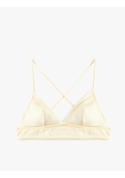 Koton Sırt Bağlama Detaylı Bralet Bikini Üst Sarı 6sak10017mm Sarı