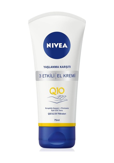Q10 Yaşlanma Karşıtı 3 Etkili El Kremi, 75 Ml, Yoğun Nemlendirici Aloe Vera
