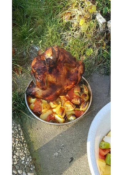 Teneke De Tavuk Tandır Kebabı Seti Cam Kapklı