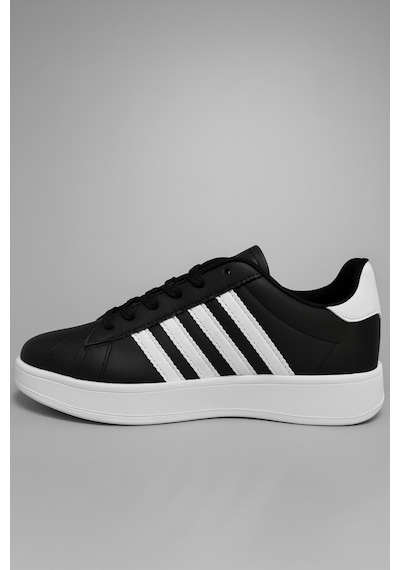 Wipper Unisex Spor Ayakkabı Sneaker Hafif Ortopedik Eva Taban Memory Foam Günlük Kullanım İçin Rahat Siyah - Beyaz