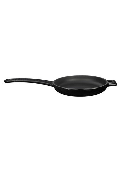 Lava Döküm Yuvarlak Kızartma Tavası Döküm Demir Yekpare Saplı Çap(Ø)16cm.