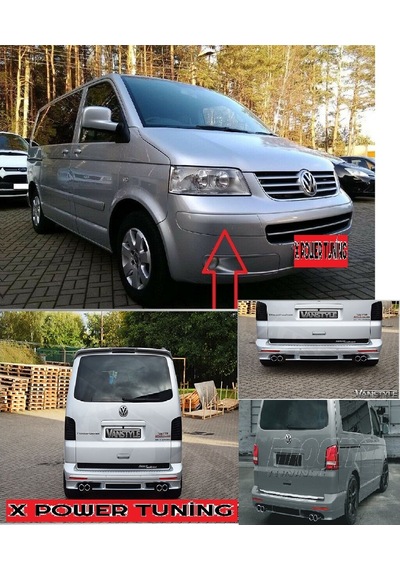 Vw Transporter 2003-2016 Plastik Boyasız Arka Tampon Eki