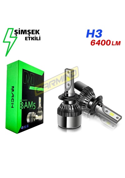 H3 Led Xenon Şimşek Etkili 6400 Lm