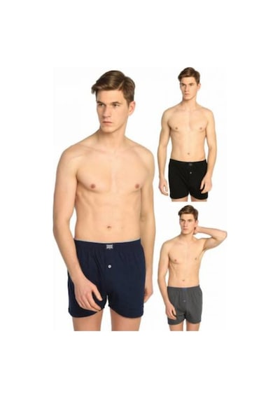 Tutku TER0117 Penye Düğmeli Erkek Boxer 6'lı