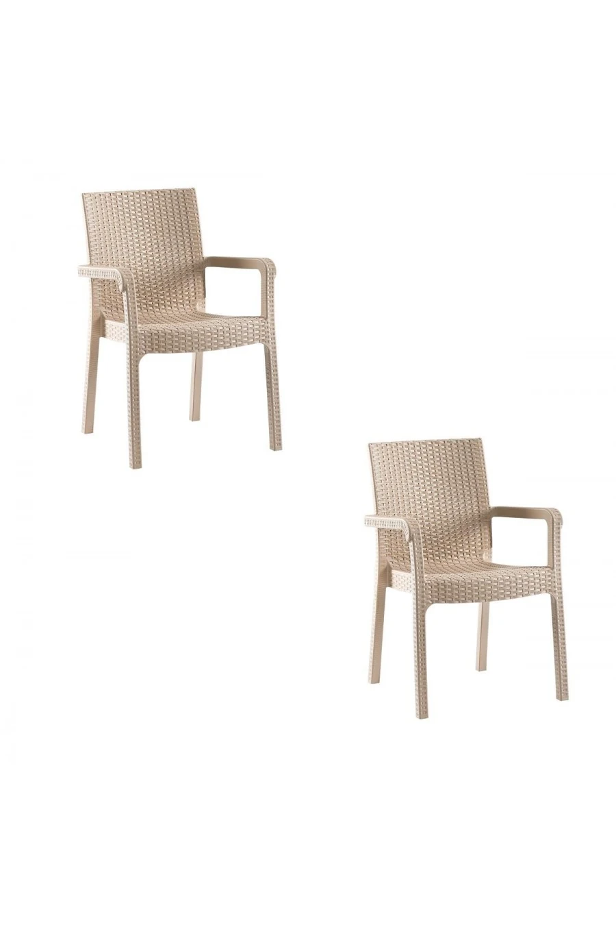Holiday Markiz Sandalye 2 Li Set Cappucino