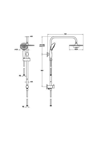 Artema A45597 System Rain Ls25 Duş Sistemi Krom