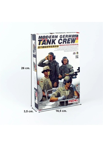 1/35 Modern Alman Tank Mürettebatları 4 Adet Figür Maketi, Meng Hs006