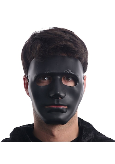 Siyah Renk Hip Hop Anonim Jabbawockeez Dans Maskesi 18x19 Cm 5615 "