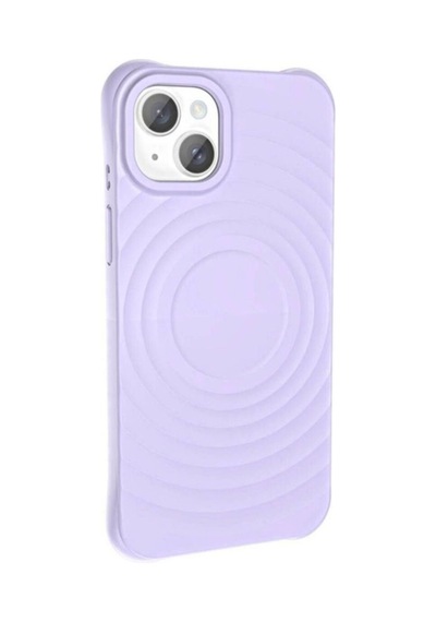 Apple Uyumlu iPhone 14 Plus M-safe Şarj Özellikli Airbagli Mat Görünümlü Zore Hepi Kapak Lila