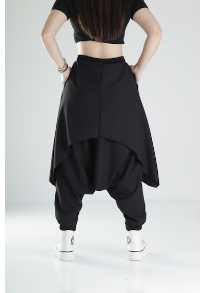 Oversize Şalvarlı Jogger Pantolon Coc1479 Siyah