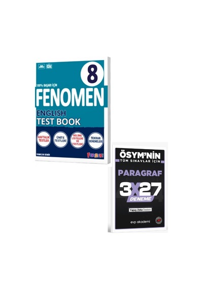 Fenomen 2027 8 Englısh Test Book+ Evp Akademi Paragraf