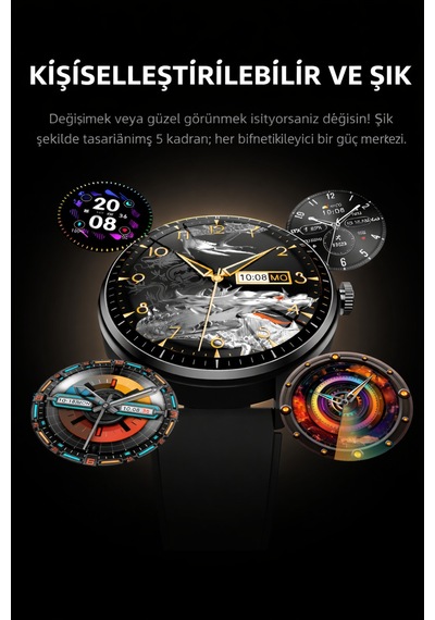 Hw7 Pro+ Akıllı Saat 1.46" Hd Ekran Bluetooth Arama Uzun Pil Ömrü Sesli Asistan Su Geçirmez Gri