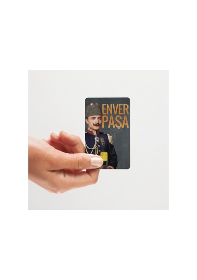 Edirne Fatihi Enver Paşa Tasarımlı Papara, Kredi Kart Kaplama Sticker Standart