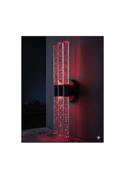 Bubbleflux Trio Large 51 Cm Modern Tasarım Led Aplik - Duvar Lambası - Siyah - Elektrikli - Rgb Kumandalı Çok Renkli