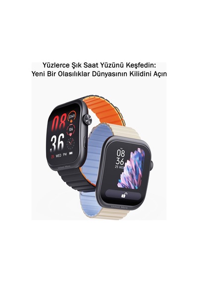Aukey SW-1U-GY Smart Watch 1 Ultra 2" Amoled Ekran Ip67 Akıllı Saat (Distribütör Garantili)