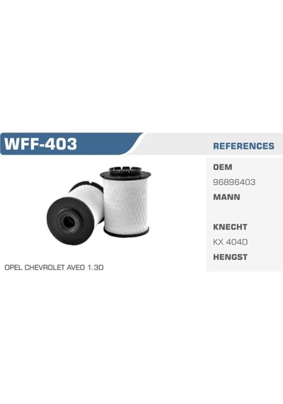 WINKEL WFF-403 Mazot Filtresi Aveo 11- 1.3D A13Dte B16Dth A17Dts