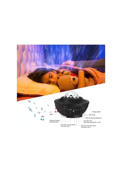 Zenon Smart Starry Projektör Light-blth+müzik+7farklı Ambians Genel