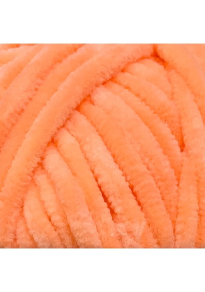 Kadife Örgü İpi 50gr %100 Polyester Yumuşak Pofuduk Açık Turuncu