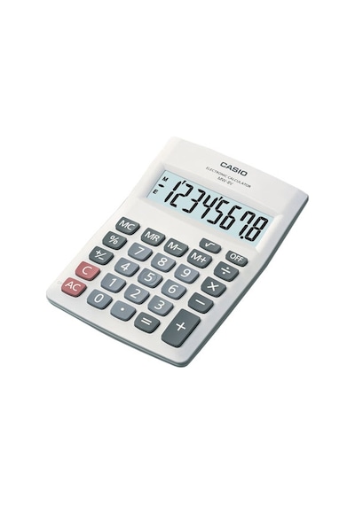 Casio Mw-5V-We 8 Hane Beyaz Masaüstü Hesap Makinesi