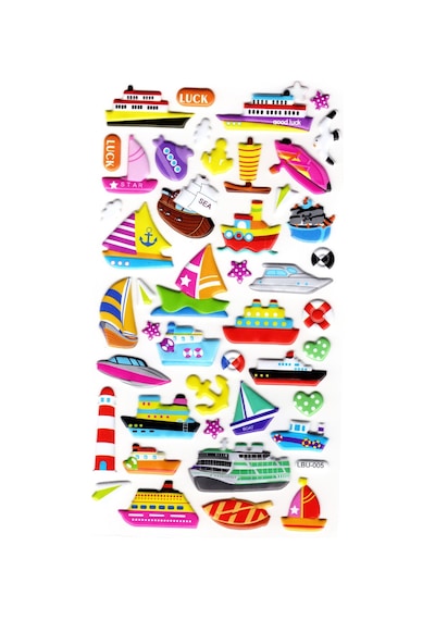 Sticker Kabartmalı Stiker Defter, Planlayıcı Etiket Lbu-005 - 17x9 Cm - Gemi