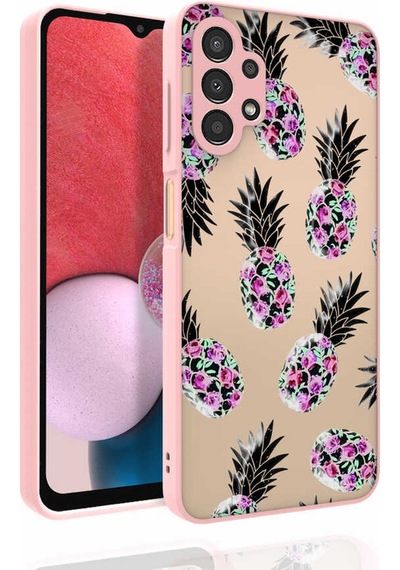Galaxy Uyumlu A13 4g Kılıf Desenli Kamera Korumalı Parlak Nora Kapak - No1 NO1 No1