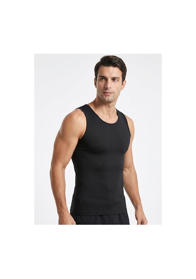 Fitformgiyim Sıyah Termal Spor Termal Erkek Atlet Korse Siyah