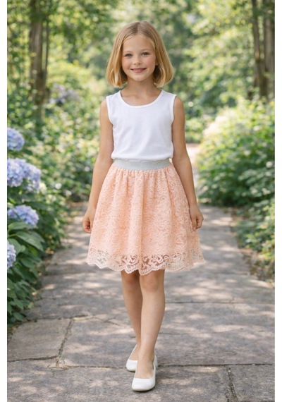 Fesshera Kids Kız Çocuk Etek Dantelli Beli Lastikli Ve Simli Şık Tasarım Özel Gün Ve Bayramlık 29 Ekim , 23 Nisan Somon Fesshera Kids Kız Çocuk Etek Dantelli Beli Lastikli Ve Simli Şık Tasarım Özel Gün Ve Bayramlık 29 Ekim , 23 Nisan Somon
