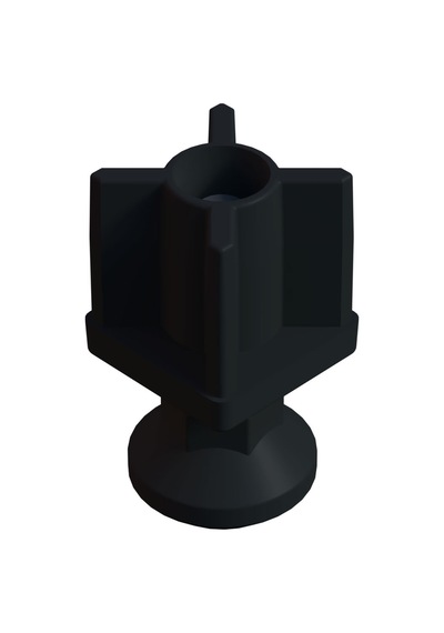 Cateksss 40x40 Mm Plastik Rotil Ayak M12 - Profil Ayağı Tezgah Ayarlı Ayak Siyah