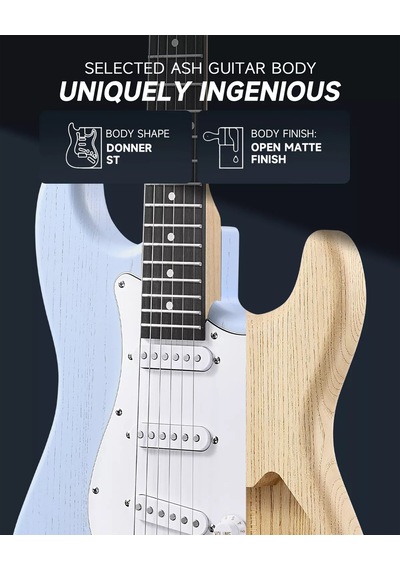 Donner Dst-80 St Elektro Gitar Seti Sonic Blue