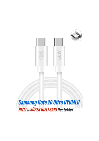 Samsung Note 20 Ultra Uyumlu Şarj Kablosu 25w Hızlı Type-c Kablo Max 60w
