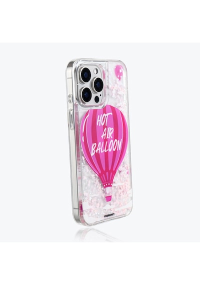 Apple iPhone 16 Pro Uyumlu Kılıf Magsafe Özellikli Parlak Kumlu Sıvılı Youngkit Pink Dream Quicksand Serisi Pembe