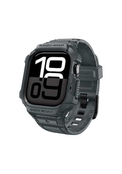 Apple Watch 46mm Seri 11/10 İle Uyumlu Kılıf & Kordon Kayış Rugged Armor Pro 2 Dark Gray - Acs10504 Diğer