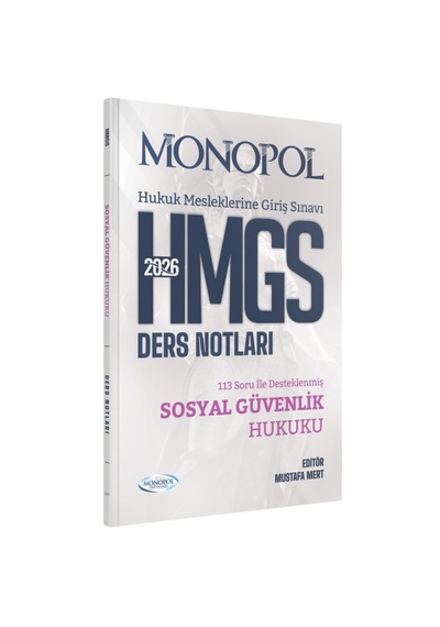 Hmgs Sosyal Güvenlik Hukuku Ders Notları Monopol Yayınları