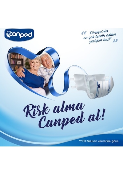 Canped Belbantlı Hasta Bezi Extra Büyük Boy Large 60lı XL