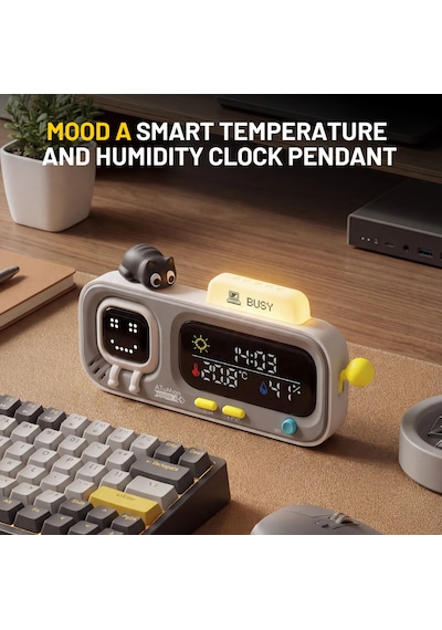 Atuman Mood-a Akıllı Termometre Higrometre Saat Retro Piksel Ekranlı Sıcaklık Nem Ölçer, Usb Şarjlı Masaüstü Akıllı Oda Monitörü, Animasyonlu Dekoratif Ev & Ofis Cihazı Hediyelik Süs Siyah Atuman Mood-a Akıllı Termometre Higrometre Saat Retro Piksel Ekranlı Sıcaklık Nem Ölçer, Usb Şarjlı Masaüstü Akıllı Oda Monitörü, Animasyonlu Dekoratif Ev & Ofis Cihazı Hediyelik Süs Siyah