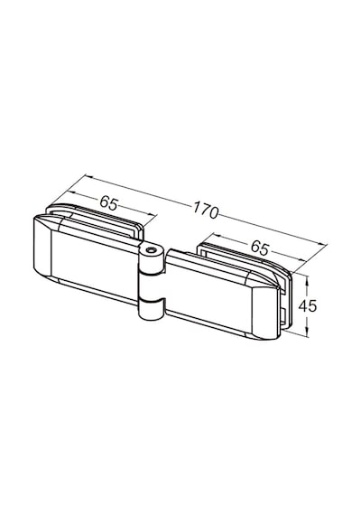 Thr-2203-pcbr Thoor Cam Kapı Menteşesi camdan Cama N11.184