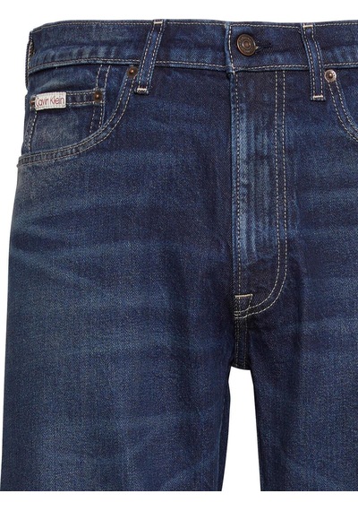 Calvin Klein Stndrd Strght Gılded Rınse Jean Mavi Erkek Kot Pantolon-12124 Mavi