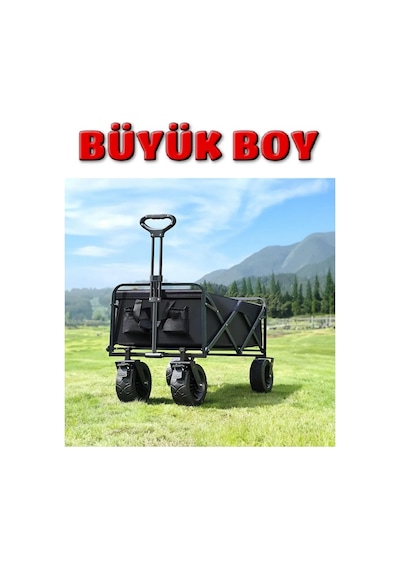 Büyük Boy Çok Amaçlı Katlanır Kamp Piknik Tatil Sahil El Arabası Vd36