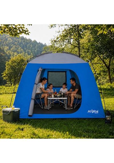 4 Kişilik Gazebo Kamp Gölgeliği - Kamp Çadırı - 210x210x150cm - Argeus Skydome Çok Renkli