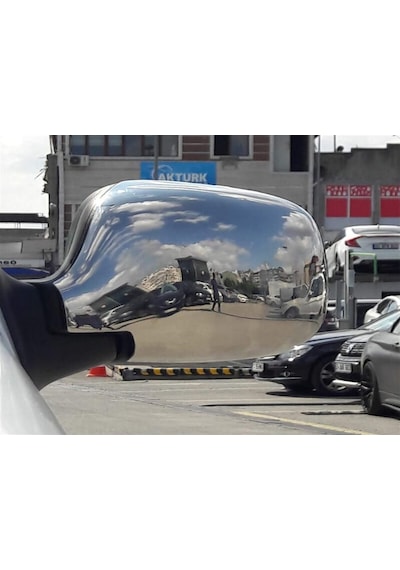 Woc Chrome Renault Kangoo Krom Ayna Kapağı 2002-2007 2 Parça Abs