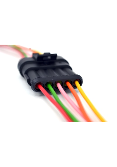 Süper Seal Elektrik Soketi 1 Takım 5 Pin 5 Kablolu Su Geçirmez Konnektör
