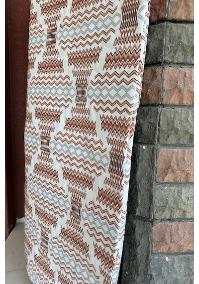 Çift Kişilik Çok Amaçlı Pike, Yazlık Pike, Desenli Pike, Yatak Örtüsü 195x220cm Turuncu