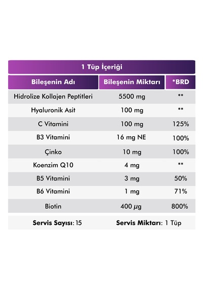 Voop Collagen Tip 1 ve Tip 3 5500 Mg Nar Aromalı 15 Shot x 40 ML