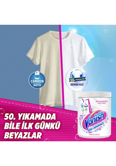 Vanish Kosla Multipower Oxi Advance Beyazlar İçin Leke Çıkartıcı & Deterjan Toz 800 G