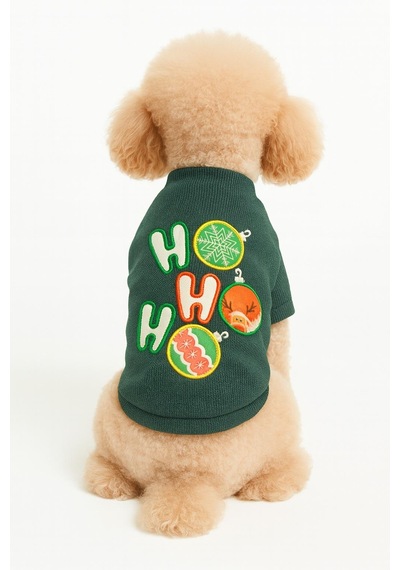 Gedyco Hohoho Yeşil Küçük Irk Köpek Likralı Sweatshirt