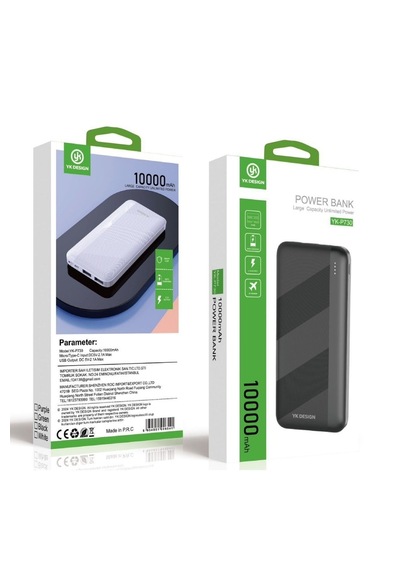 Go İthalat Mikro Type-c Usb Hızlı Şarj Edebilen 10000 Mah Powerbank Antrasit