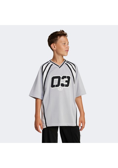 Adidas Retro 03 Çocuk Gri T-shirt Jc7323 Beyaz