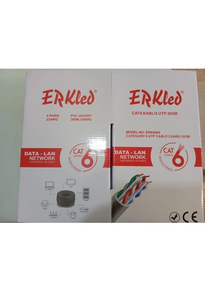 Erkled Cat6 23awg Kablo 305 Mt Cat6 Patch Kablo