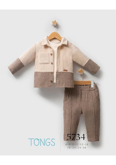 Melonika Tongs Baby Customary 3'lü Takım 5734 Kahverengi Çok Renkli