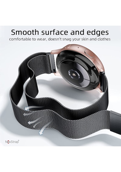 Novstrap Huawei Watch Gt5 46mm Gt5 Pro Gt4 46mm Gt3 46mm Gt3 Pro Gt3 Se Gt2 İle Uyumlu Kordon 22mm Metal Hasır Çelik Kayış